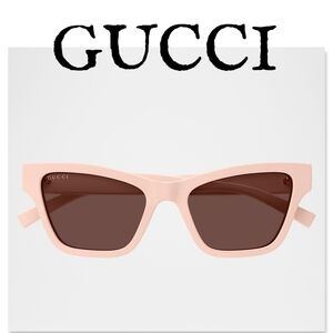 NWT Gucci Lines 53mm Acetate Cat-Eye Sunglasses W/ All Accessories